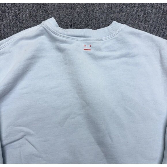 Acne Studios Fiah Fade Face Crew Neck Sweatshirt Men's S Powdered Blue - Picture 7 of 12